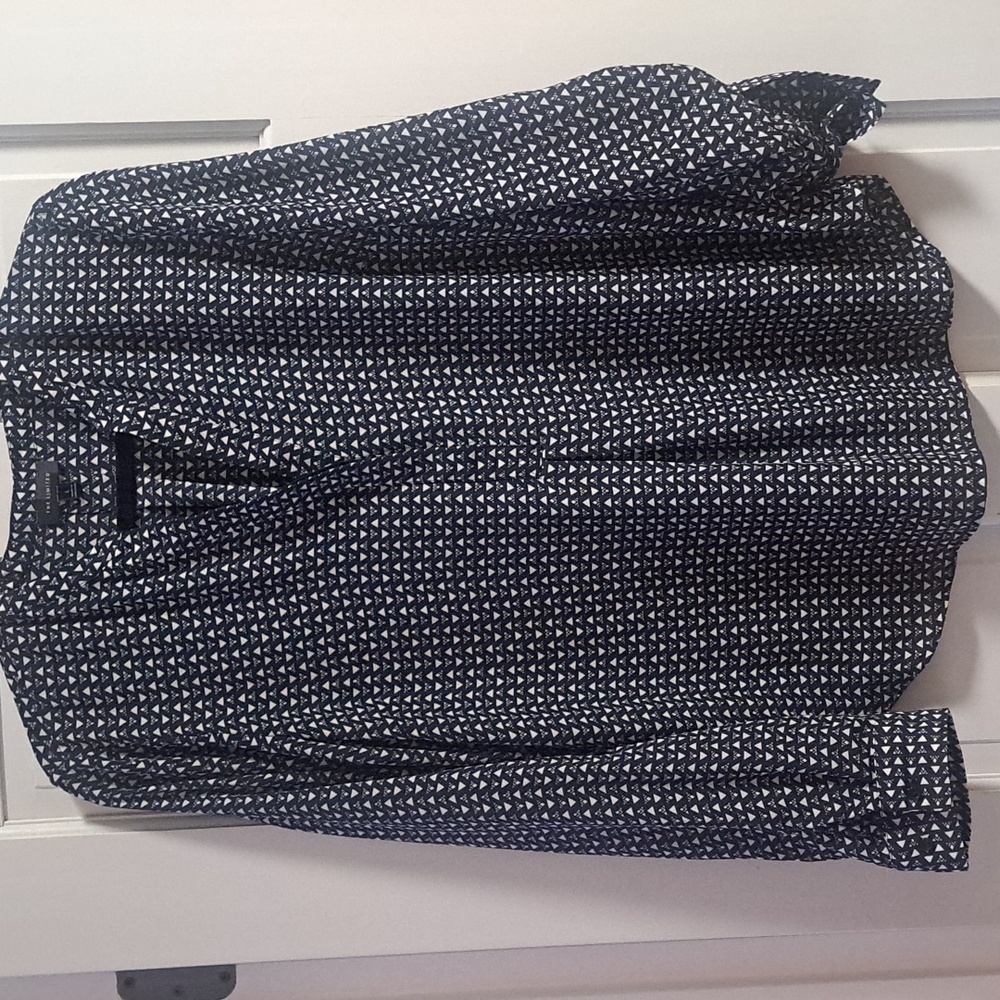The Limited Navy and White Geometric Top Size Large.